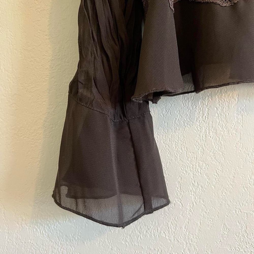 Y2K Ruffle Button Down Blouse - Picture 5 of 8